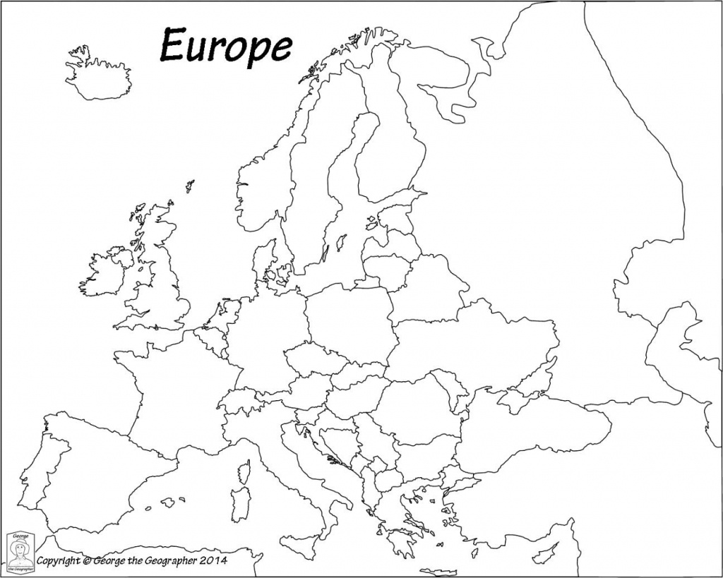 Free Printable Map Of Europe Template