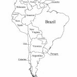 Outline Map Of South America Printable With Blank North And For New   Printable Map Of North And South America