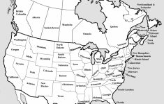 Outline Map Of Us And Canada Printable Mexico Usa With Geography - North America Map Printable