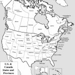 Outline Map Of Us And Canada Printable Mexico Usa With Geography   Printable Map Of America