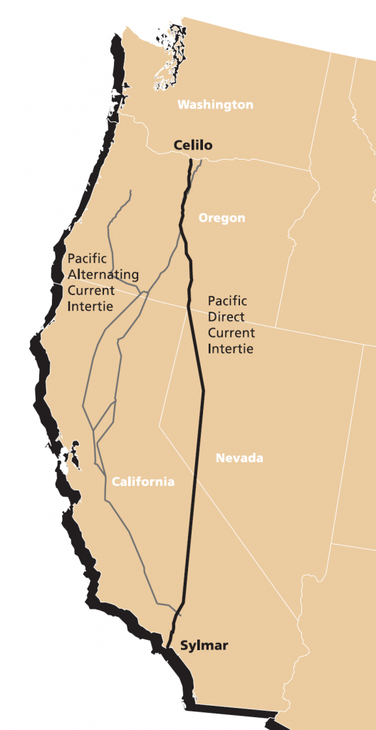 Pacific Dc Intertie - Wikipedia - High Voltage Power Lines Map California
