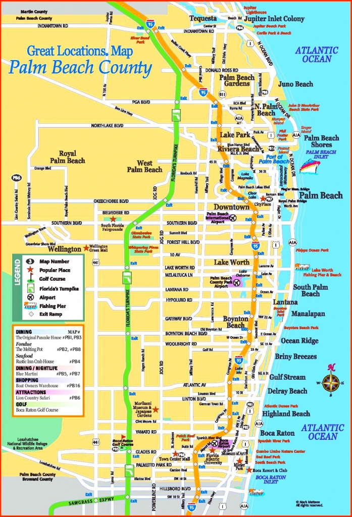 Palm Beach County Tourist Map - Map Of Palm Beach County Florida