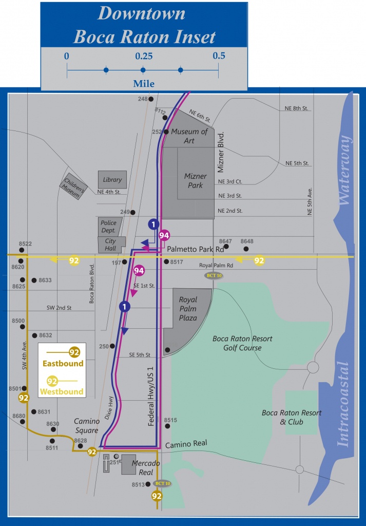 Palm Tran Bus Service - Belle Glade Florida Map