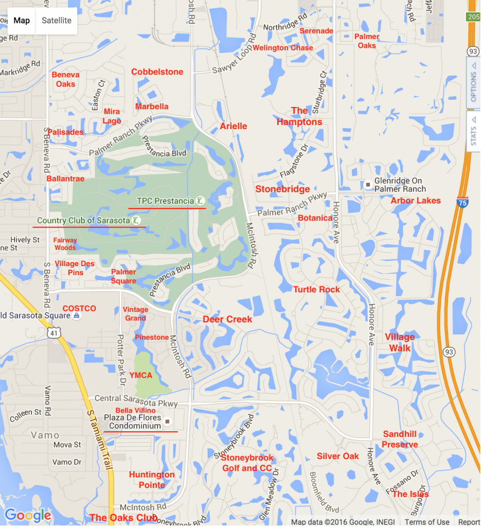 Palmer Ranch Map | Palmer Ranch Neighborhoods - Map Of Sarasota Florida Neighborhoods
