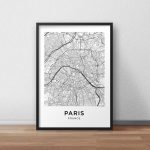 Paris Map Print, Paris Map Download, City Map Paris, Paris Street   Printable City Maps