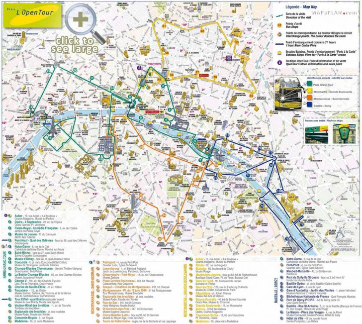 Printable Map Of Paris Tourist Attractions