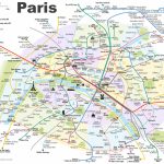Paris Metro Map With Main Tourist Attractions   Printable Map Of Paris With Tourist Attractions