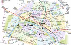 Paris Metro Map With Main Tourist Attractions - Printable Map Of Paris With Tourist Attractions