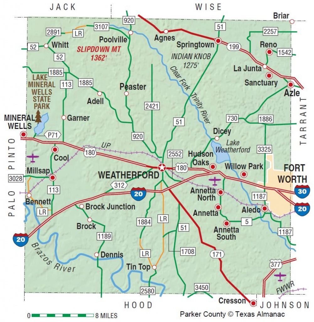 Parker County | The Handbook Of Texas Online| Texas State Historical - Jack County Texas Map
