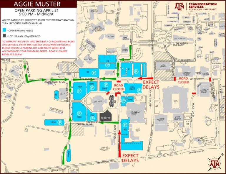 Parking Map Tamu | Dehazelmuis - Texas A&m Parking Lot Map | Printable Maps