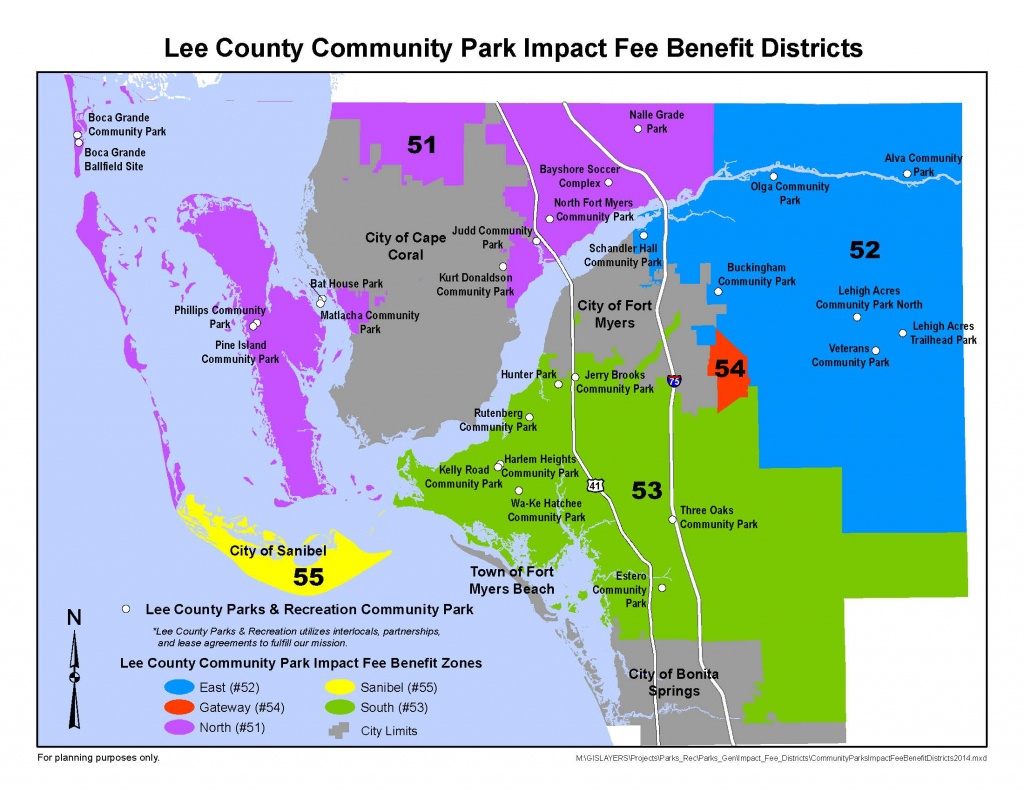 Parks &amp;amp; Recreation - Map Of Lee County Florida