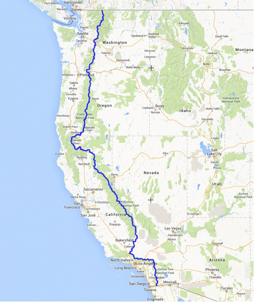 Pct Map | Warrior Expeditions - Pct Map California