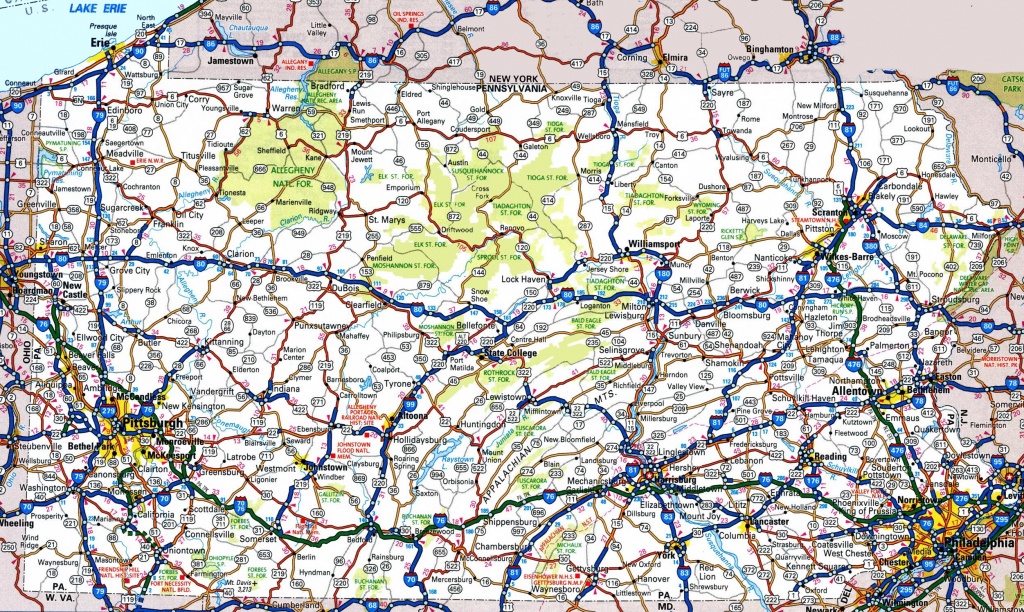 pennsylvania tourism and transportation map