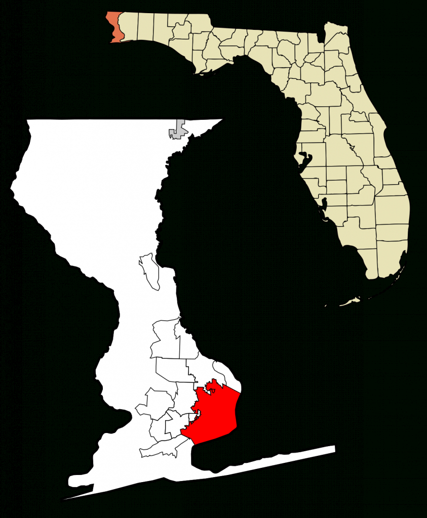 Pensacola, Florida - Wikipedia - Map Of Escambia County Florida