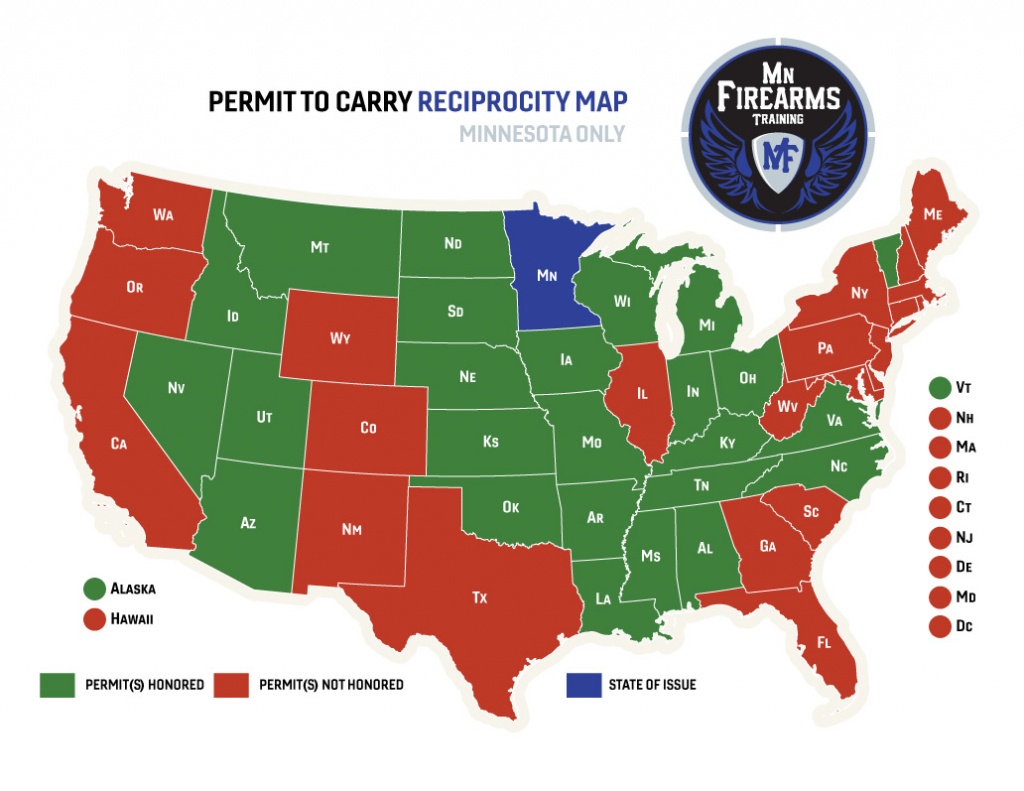 Permit To Carry Maps | Mn Firearms Training - Florida Ccw Map