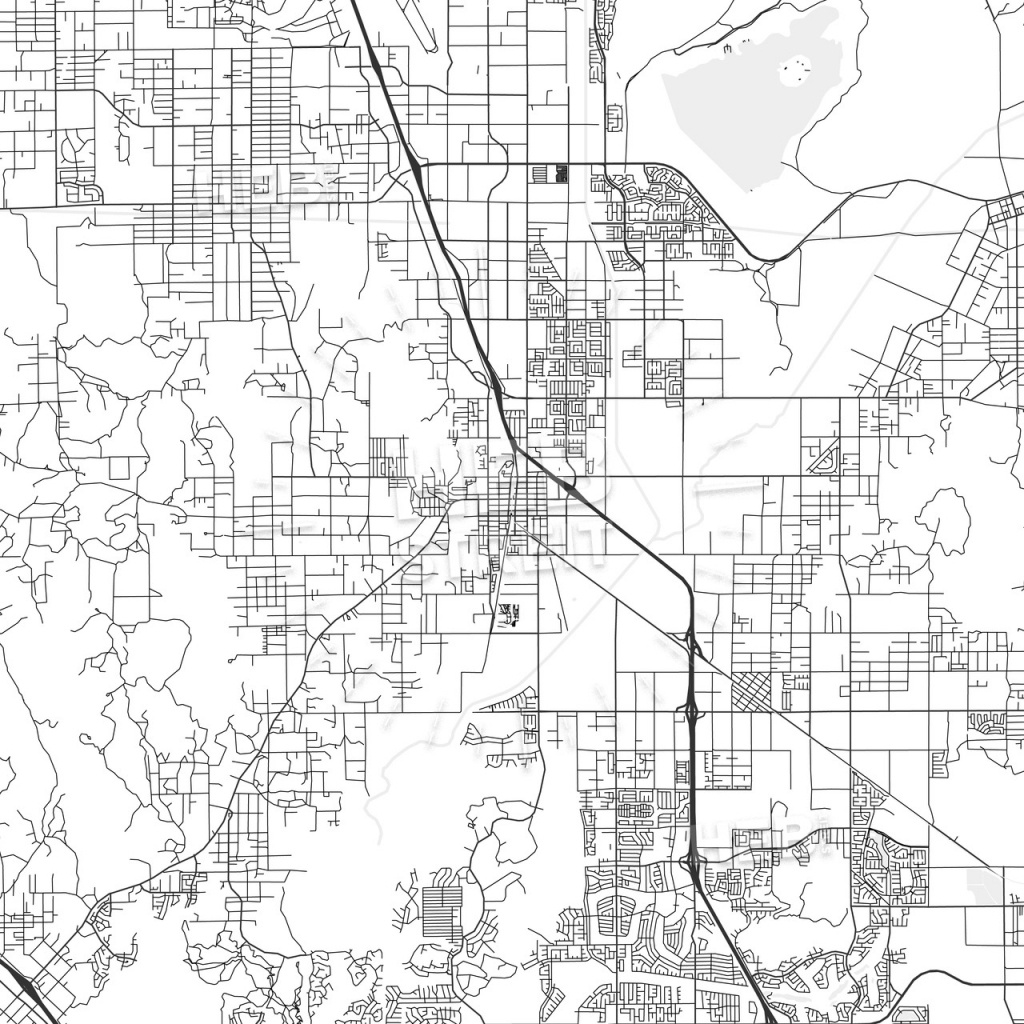 Perris, California - Area Map - Light | Hebstreits Sketches - Perris California Map