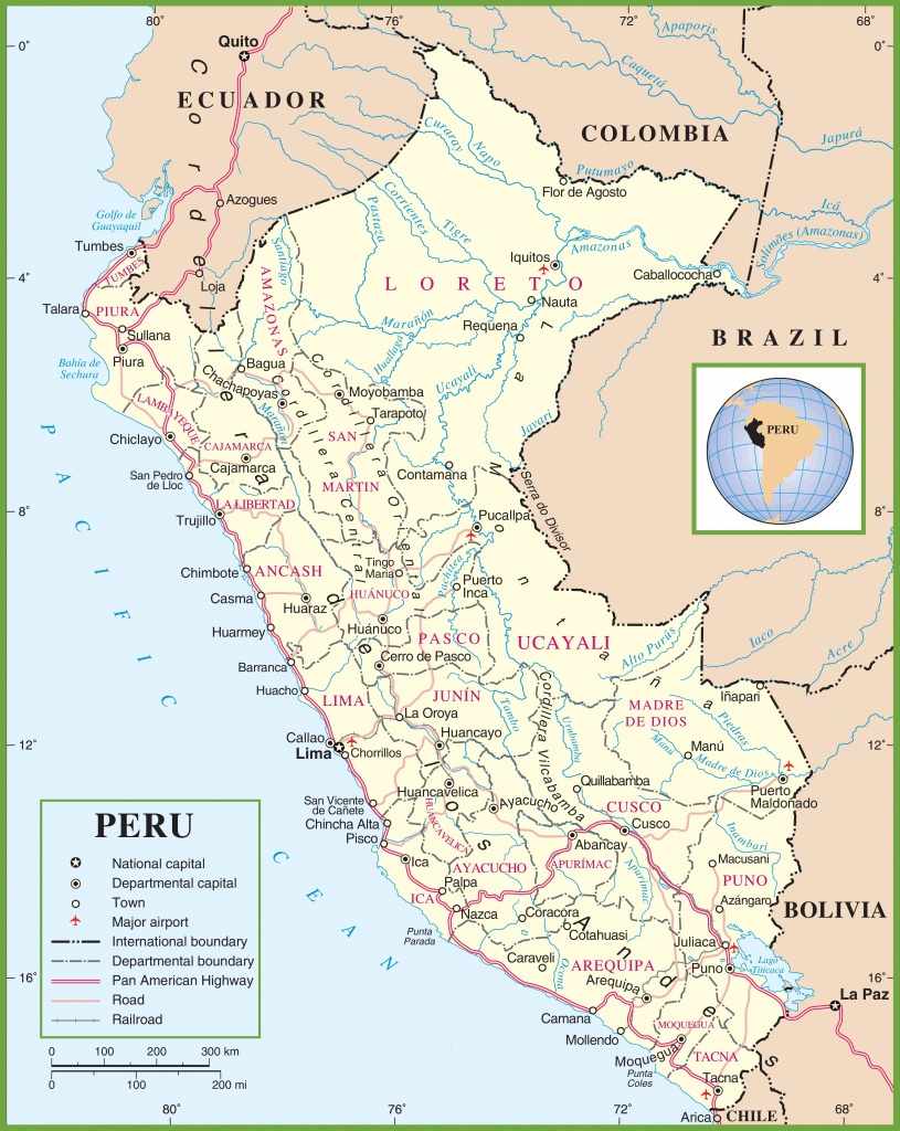 Peru Maps | Maps Of Peru - Printable Map Of Peru