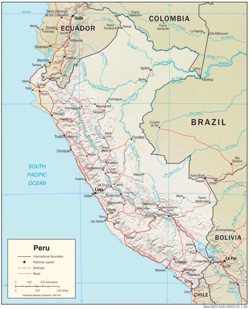 Peru Maps - Perry-Castañeda Map Collection - Ut Library Online - Printable Map Of Peru