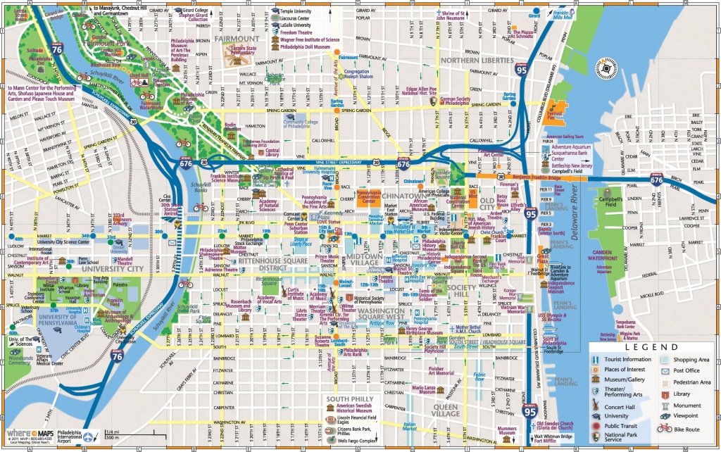 Philadelphia Downtown Map - Printable Map Of Downtown Chicago