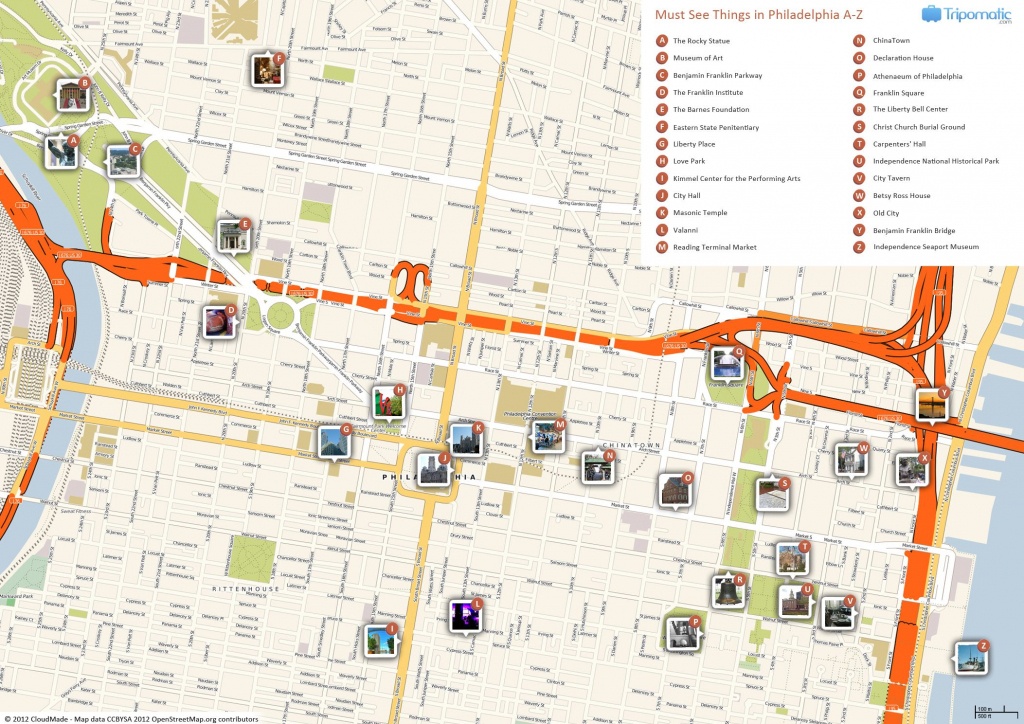 Philadelphia Printable Tourist Map In 2019 | Free Tourist Maps - Map Of Old City Philadelphia Printable