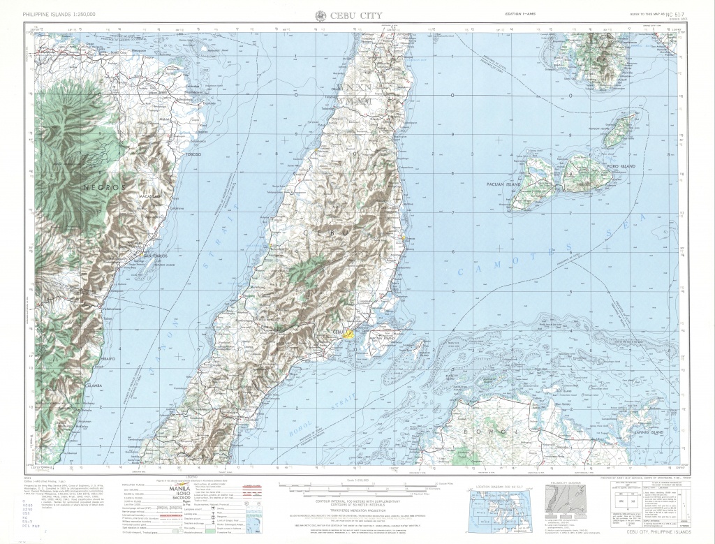 Philippines Ams Topographic Maps - Perry-Castañeda Map Collection - Cebu City Map Printable