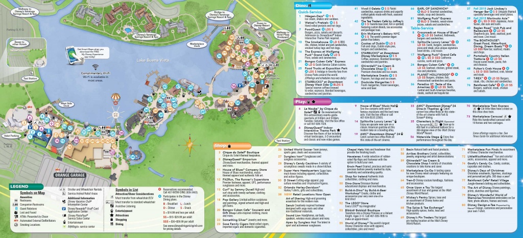 Photos - New Downtown Disney Guide Map Includes Disney Springs Name - Disney Springs Florida Map