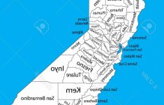 Photostock Vector San Diego County California United States Of - San Diego On A Map Of California