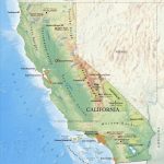 Physical Map Of California   Sierra California Map