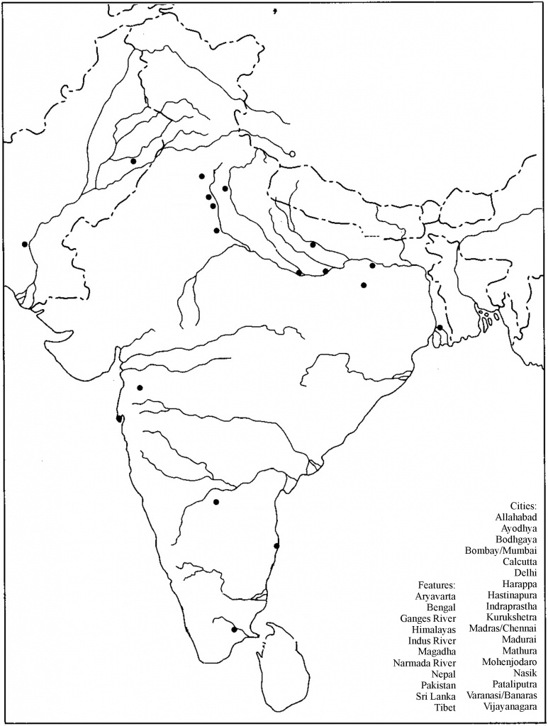 Physical Map Of India Blank And Travel Information | Download Free - Physical Map Of India Printable