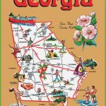 Pictorial Travel Map Of Georgia   Travel Texas Map