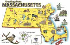 Pictorial Travel Map Of Massachusetts - Printable Map Of Massachusetts