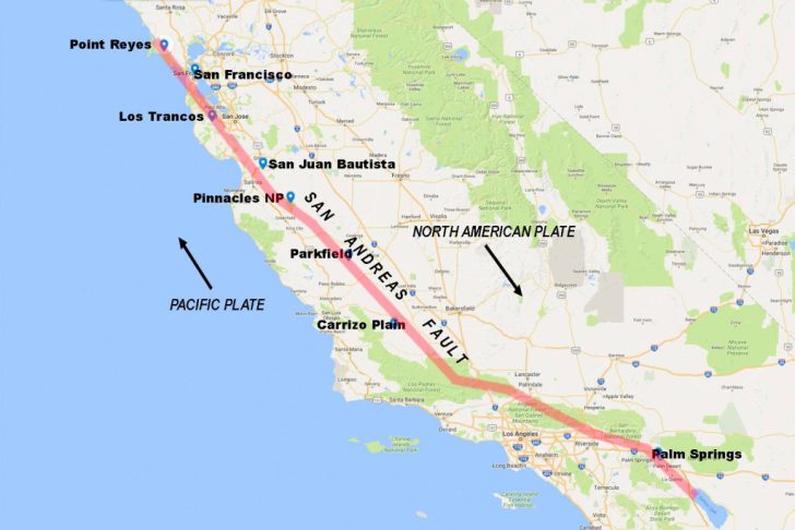 Pictures Of The San Andreas Fault In California - Map Of The San ...