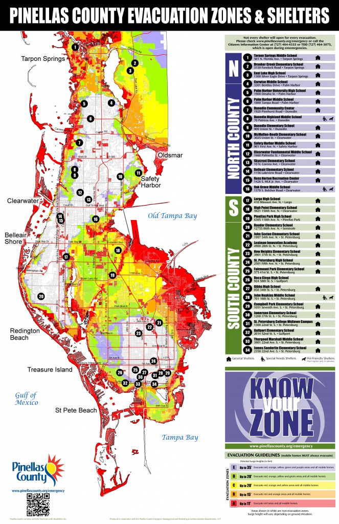 Pinellas County Evacuation Routes For Hurricane Irma | Tampa Bay - Florida Evacuation Route Map
