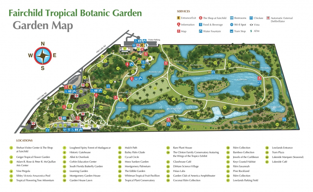 Pinjan On Florida | Botanic Garden Map, Florida Botanical - Florida Botanical Gardens Tourist Map