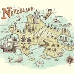 Pinsarah Leslie Watkins On Baby | Neverland Map, Peter Pan   Neverland Map Printable