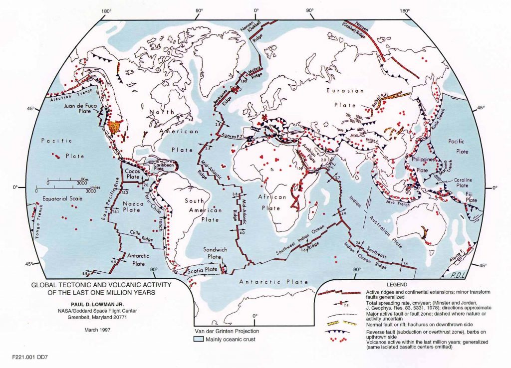 Plate Tectonics Map - Plate Boundary Map - World Map Tectonic Plates ...