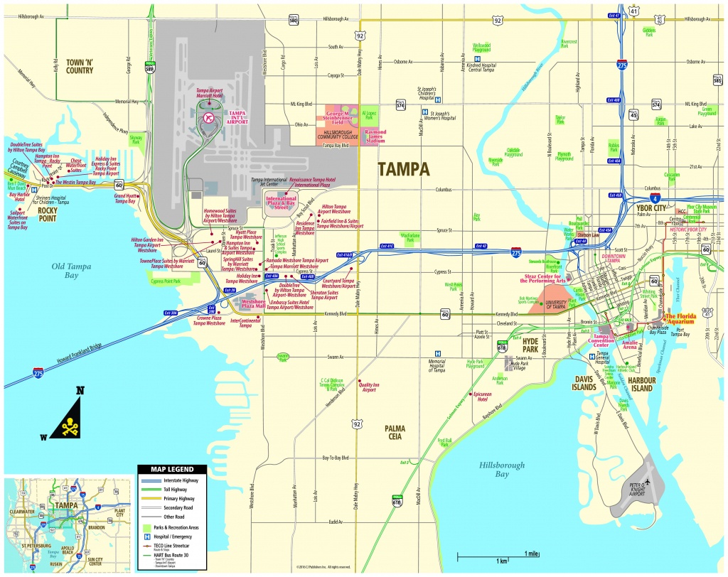Pocket Map - Map Of Hotels In Tampa Florida