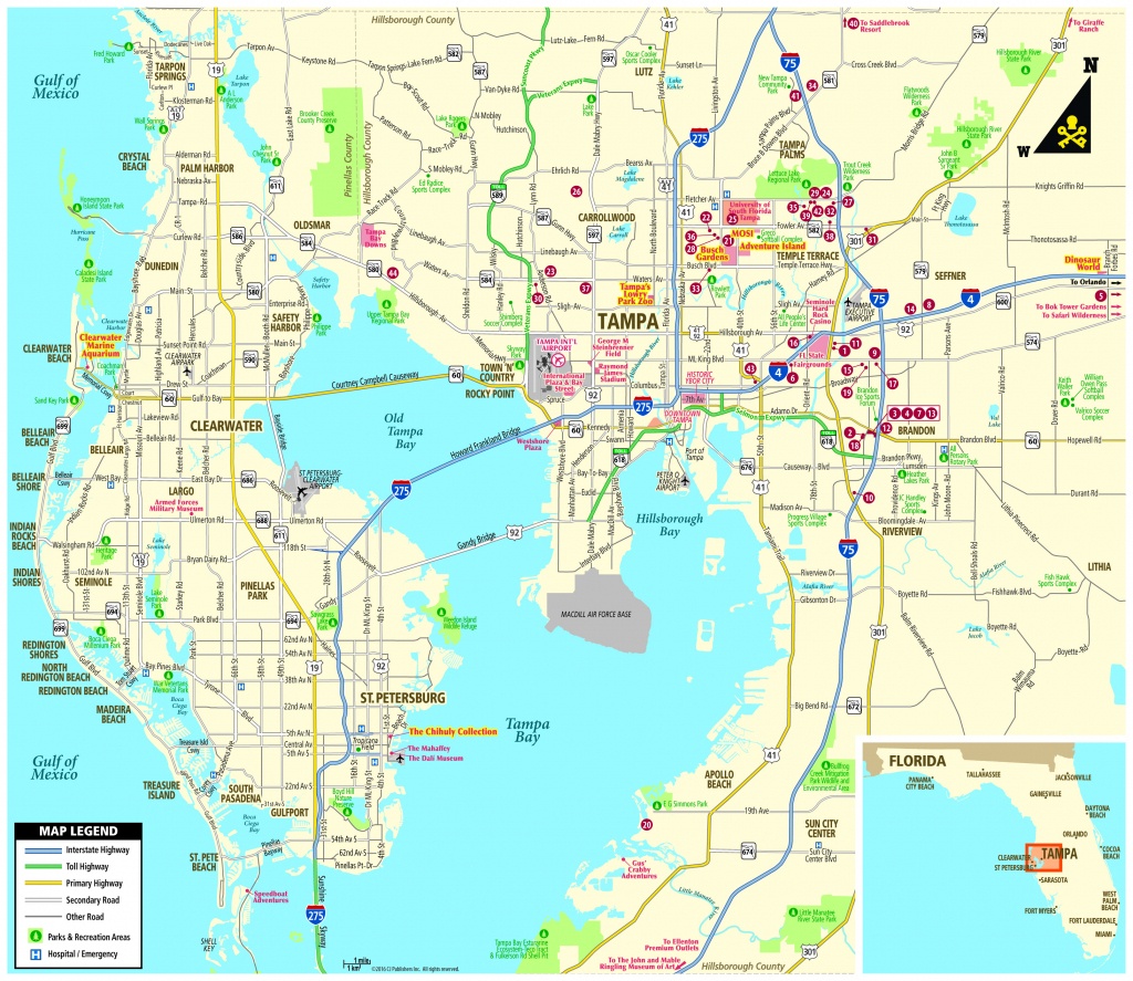 Pocket Map - Map Of Tampa Florida And Surrounding Area