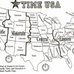 Political Map Of The Us 1964 1964 New Printable Map United States   Printable Us Time Zone Map With State Names