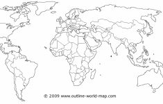 Political White World Map - B6A | Outline World Map Images - Printable Map Of World Blank