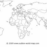 Political White World Map   B6A | Outline World Map Images   World Map Continents Outline Printable