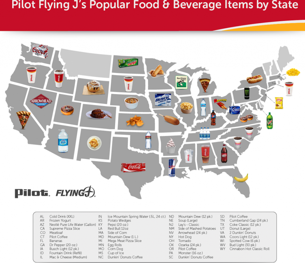 Popular Food – Pilot Flying J&amp;#039;s Truck Stop | Mainlink Esports - Flying J California Map