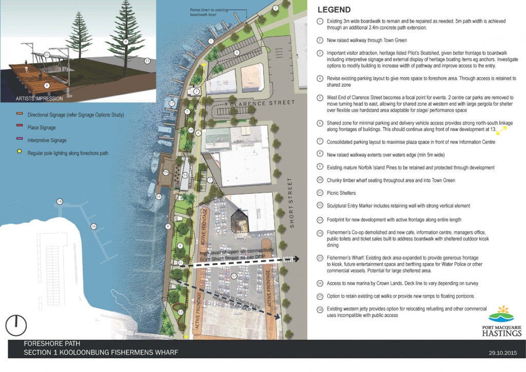 Port Macquarie Town Centre - Port Macquarie-Hastings Council - Printable Street Map Of Port Macquarie