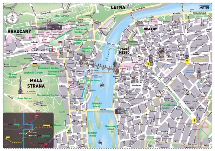 Printable Map Of Prague