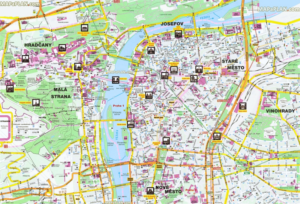 Printable Map Of Prague City Centre Printable Maps