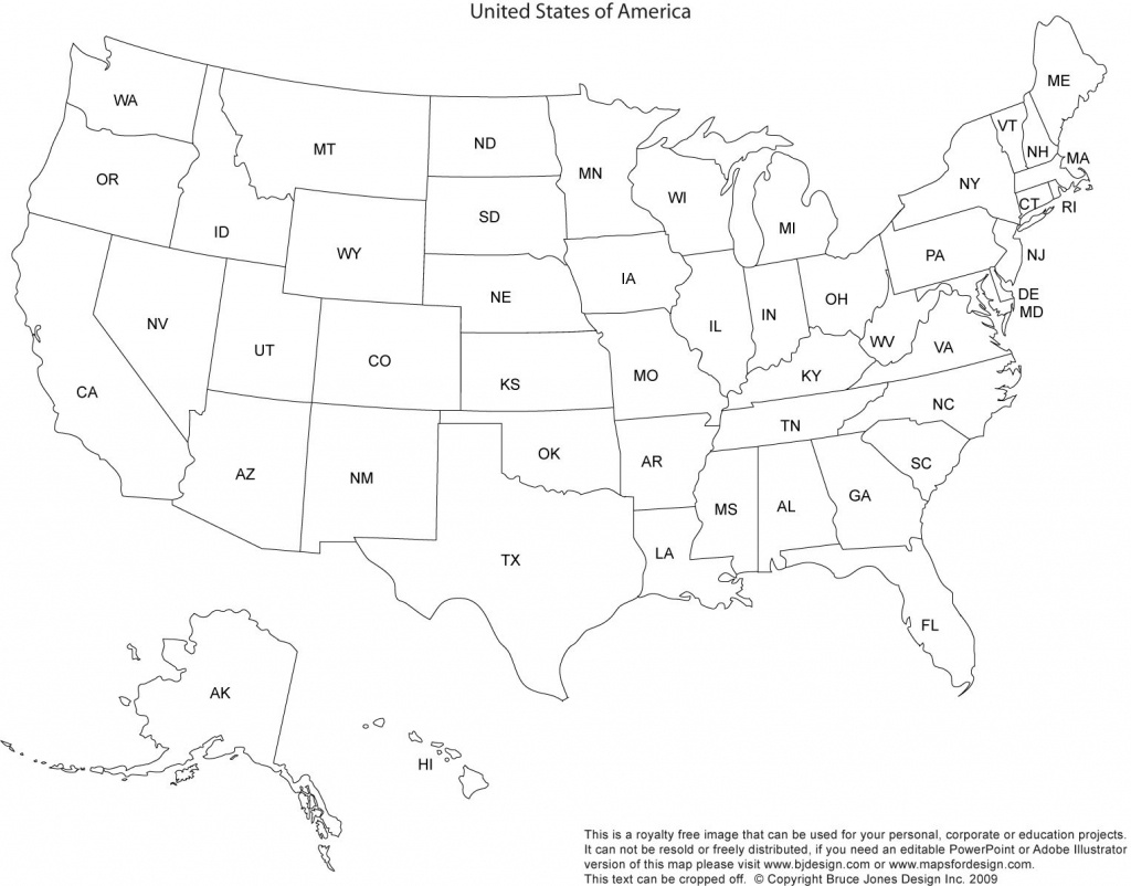 Print Out A Blank Map Of The Us And Have The Kids Color In States - Map Of The Us States Printable