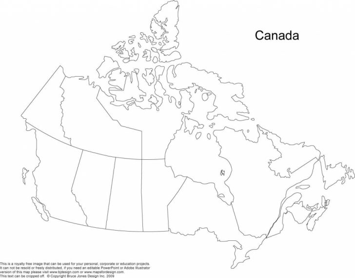 Map Of Canada Black And White Printable
