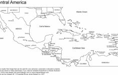 Printable Blank Map Of Central America And The Caribbean With - Printable Map Of Central America