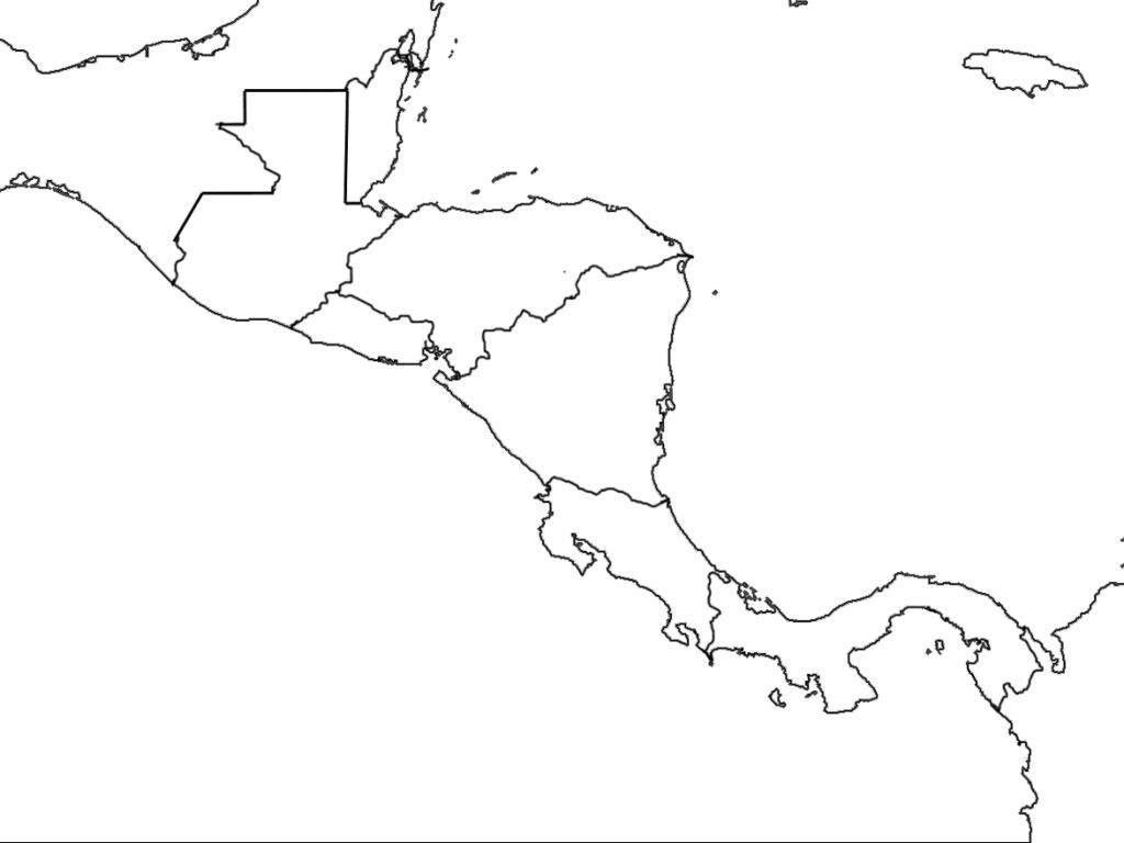 Printable Blank Map Of Central America Diagram New On Outline Free - Printable Blank Map Of Central America