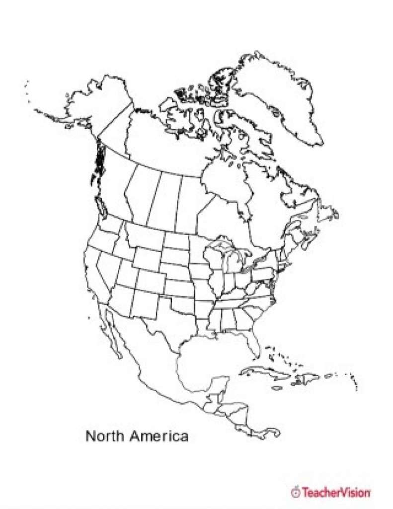 Printable Blank Map Of North America - Eymir.mouldings.co - Outline Map Of North America Printable